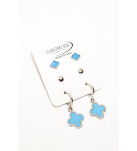Van Cleef Tasarımlı Top Küpeli 3lü Küpe Seti