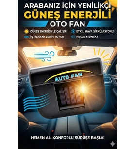 Özel Üretim Portatif Solar Havalandırma Fanı Auto Cool Güneş Enerjisiyle Çalışan Araç İçi Soğutucu