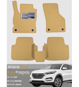 HYUNDAİ TUCSON (2015-2020) Uyumlu EVA Paspas Tam Set–Araca Özel,Kolay Montaj,Su Geçirmez