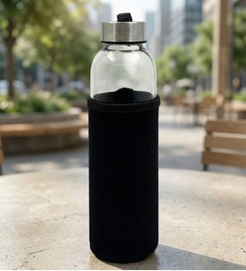 Özel Kılıflı 500mL Cam Matara