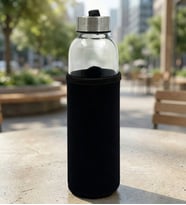 Özel Kılıflı 500mL Cam Matara
