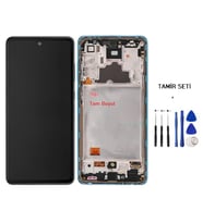 Samsung Galaxy A72 - SM-A725 Uyumlu Lcd Ekran Dokunmatik Servis ÇITALI MAVİ + TAMİR SETİ