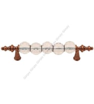 Gürçay İğne Ayak Kristal Çekmece Kapak Kulpu 96mm Bakır (Renksiz)