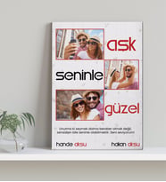 BK Gift Kişiye Özel Aşk Seninle Güzel Temalı Kanvas Tablo-1