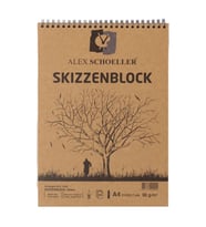 Alex Schoeller Kraft Eskiz Blok A4 Üstten Spiralli 90 gr. 60 yp. 
