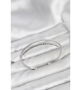 Dorika Model Pirinç Gümüş Renk Kadın Bileklik - TJ-BB8250