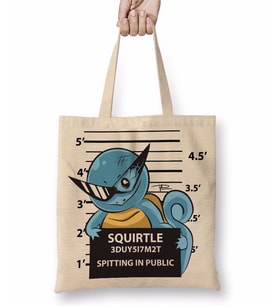 Squirtle Bad Boy Pokemon Bez Çanta Uzun Saplı