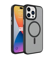 Coverzone ?Phone 15 Pro ile Uyumlu Sert PC Arka Y�zey Wireless ?arj �zellikli Buzlu Saydam ZF Kapak
