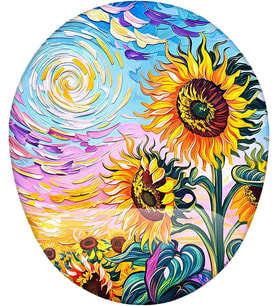 Van Gogh Temalı Ay Çiçekleri Mouse Pad