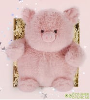 45 cm Sevimli Domuzcuk Peluş Oyuncak Hediye Kutulu Çocukların Dostu (Pembe)