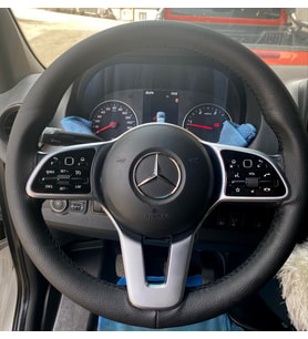 DİKİŞLİ DİREKSİYON KILIFI SİYAH DERİ SİYAH DİKİŞLİ MERCEDES SPRİNTER YENİ BİREBİR UYUMLU