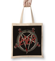 Slayer Pentagram Bez Çanta Uzun Saplı