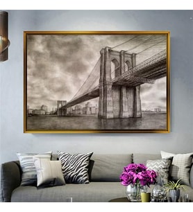 Altın Çerçeveli dekoratif tablo l1986 (Gold)