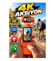 4K Ultra HD Gimbal Kamera 180 Derece Dönen Lensli Stabil Video Çekim Cihazı
