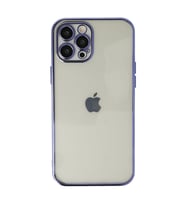 Iphone 12 Kılıf Lensli Silikon - Mor