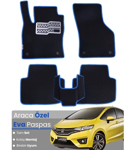 HONDA JAZZ HATCHBACK (2012-2014) Uyumlu EVA Paspas Tam Set–Araca Özel,Kolay Montaj
