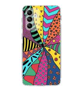 PrintiFy Samsung Galaxy M13 ile Uyumlu Retro Color 4  Kamera Korumalı Şeffaf  Kılıf