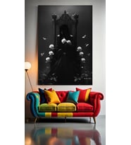 KARANLIKLAR KRALİÇESİ V1 Ev Duvar Salon Güzellik Salonu Ofis Dükkan Dekarasyon Kanvas Tablo (Çok Renkli)