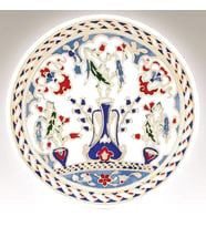 Kütahya Porselen 10 cm El Dekoru Tabak Dekor No 01178 (Karışık)