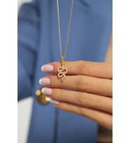 Zirkon Taşlı Gold Minimal Yılan Gümüş Kolye