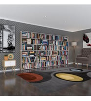 Kenzlife kitaplık süper ga crd 180*320*19 6 katlı 4 bölme çift bölme opsiyonlu ofis mutfak banyo dolabı arkalıksız