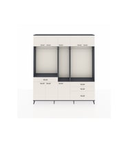Arges Gardrop 8 Raflı 4 Çekmeceli 3 Askılı 220x30x243 Antrasit-Aytaşı