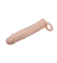 OdinsShop 6 Cm Dolgulu Realistik Uzatmalı Penis Kılıfı Dildo Ten Rengi Penis