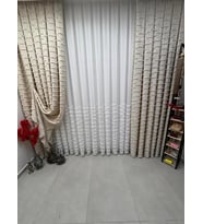 NİVEMESHOME DURU 3-0008 EKRU 1/3 PİLELİ FON PERDE