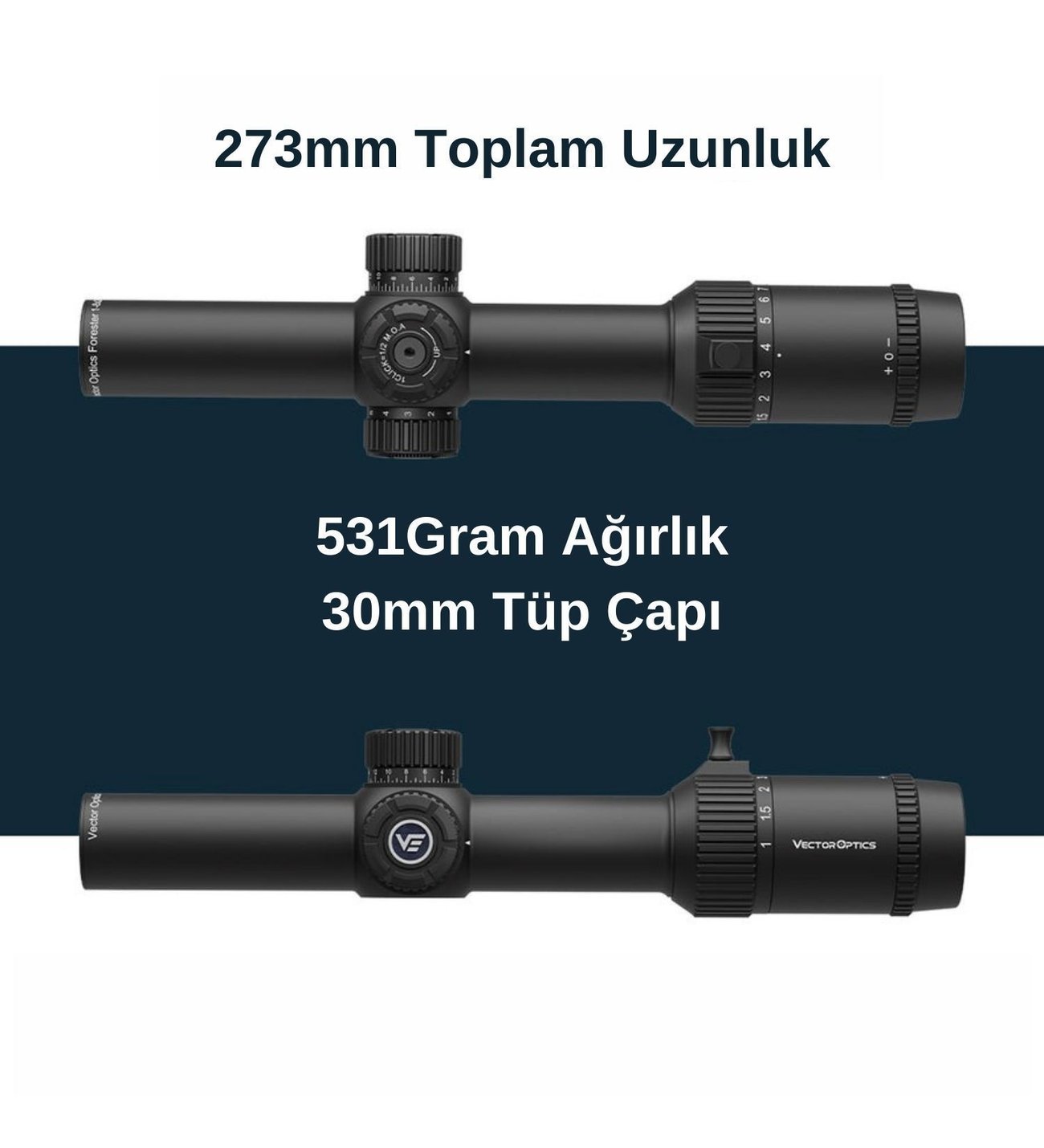 Vector Optics Forester 1-8x24 SFP Tüfek Dürbünü SCOC-38