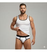 Mulvxbrf Brf02 Beyaz Delikli Kumaş Tank Top Slip Takımı (Mulvix)