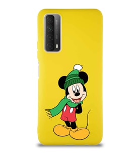 Huawei P Smart 2021 Soft Premier Kapak Mickey Mouse-G Tasarımlı Silikon Kılıf - Sarı (Şeffaf)