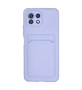 Xiaomi Mi 11 Kılıf Kelvin Kartvizitli Silikon - Lila
