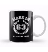 1963 Made In 63 All Genuine Parts Kupa Bardak Porselen