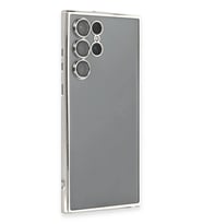 Durukar® Samsung Galaxy S22 Ultra Kılıf Lensli Silikon - Gümüş
