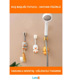 Sevimli Hayvan Figürlü Banyo Duş Başlığı Tutucu