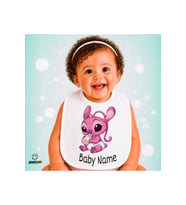 Kişiye Özel Angel Keten Bebek Mama Önlüğü – Yumuşak, Emici, Yıkanabilir, Özel Tasarım P066
