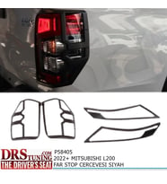 Mitsubishi L200 2019 Sonrası Far Ve Stop Çerçeve Kaplama Siyah
