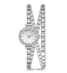 Newera Watch Taşlı Dolama Kordon Kadın Minimal Kol Saati