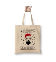 Breaking Bad Heisenberg Merry Chrystmeth Christmas Yılbaşı Beyaz Bez Çanta Uzun Saplı