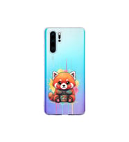 Huawei P30 Pro ile Uyumlu Splash Tilki Tasarımlı Şeffaf Silikon Kılıf
