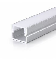 DL1210 Sıva Üstü Alüminyum LED Profil 2 Metre 12x10 mm U Kanal Opal Difüzörlü Şerit LED Kanalı