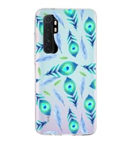 PrintiFy Xiaomi Mi Note 10 Lite ile Uyumlu 1mm Slim Fit Nazar Boncuğu 3 Baskılı Şeffaf  Kılıf