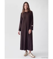 LCW Modest Kahverengi Bisiklet Yaka A Kesim Elbise