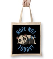 Cute & Funny Nope Not Today Lazy Napping Panda Bez Çanta Uzun Saplı