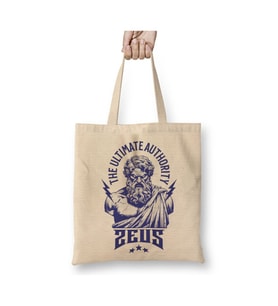 Greek god Zeus Greek Mythology Yunan Tanrısı Mitoloji Bez Çanta Alışveriş Çantası Plaj Çantası (Beyaz)