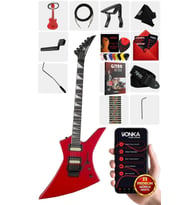Maxword DG-34RD Kelly Kasa Floyde Rose 2x Zebra Humbucker Manyetik Elektro Gitar