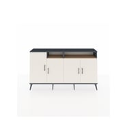 Arges Konsol 6 Raflı 4 Kapaklı 176x30x99 Antrasit-Aytaşı/Çam