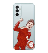 Samsung Galaxy M14 Uyumlu Fernando Torres Desenli Şeffaf Telefon Kılıfı