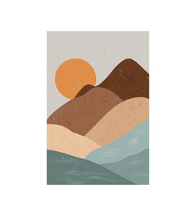 Bohem Minimalist Çizgisel Kanvas Tablo 0014
