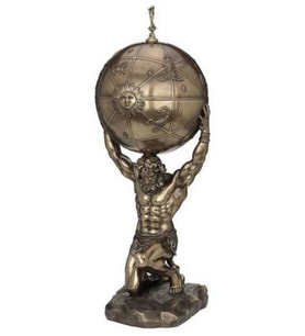 Wise Biblolar - Atlas Biblo 31x27x64 cm Dekoratif Obje Mitoloji & Tarih (Çok Renkli)